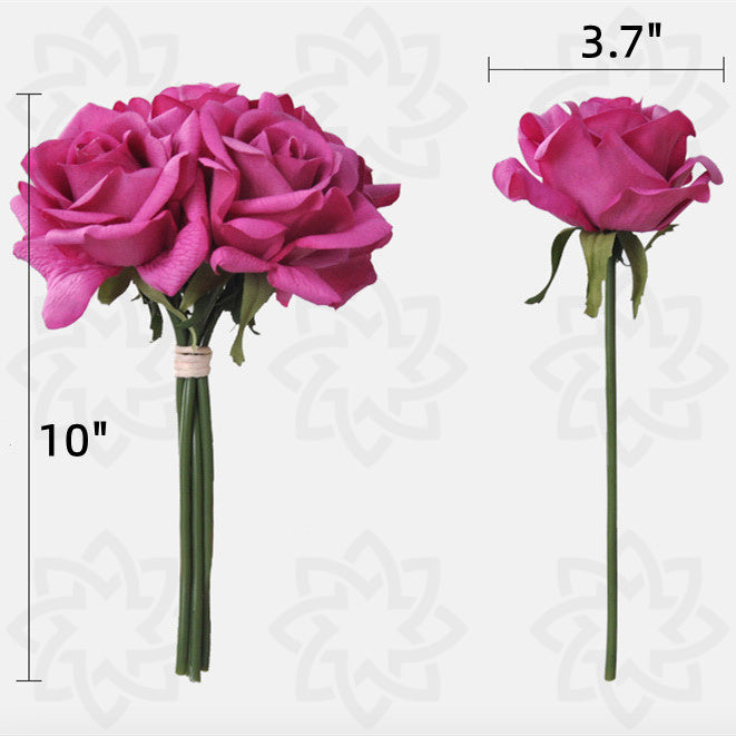 Bulk 10" Rose Bouquet Real Touch Artificial Flowers Arrangements Table Decorations Wholesale