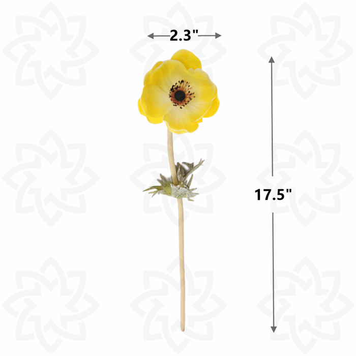 Bulk 9Pcs 17" Anemone Bouquet Spray Stems Real Touch Flowers Artificial Wholesale