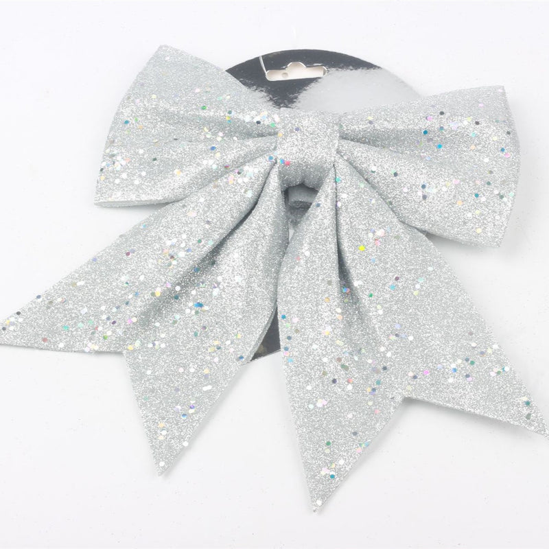 Bulk 2pcs Sequin Wreaths Bows Ties Xmas Decorative Bows Hanging Ornaments Wholesale