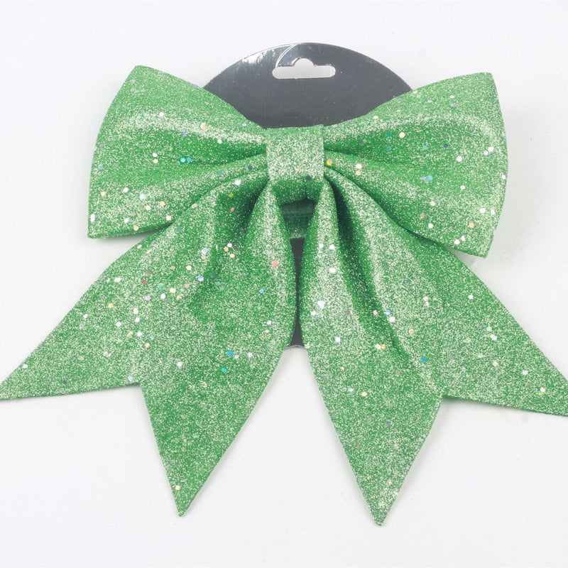 Bulk 2pcs Sequin Wreaths Bows Ties Xmas Decorative Bows Hanging Ornaments Wholesale