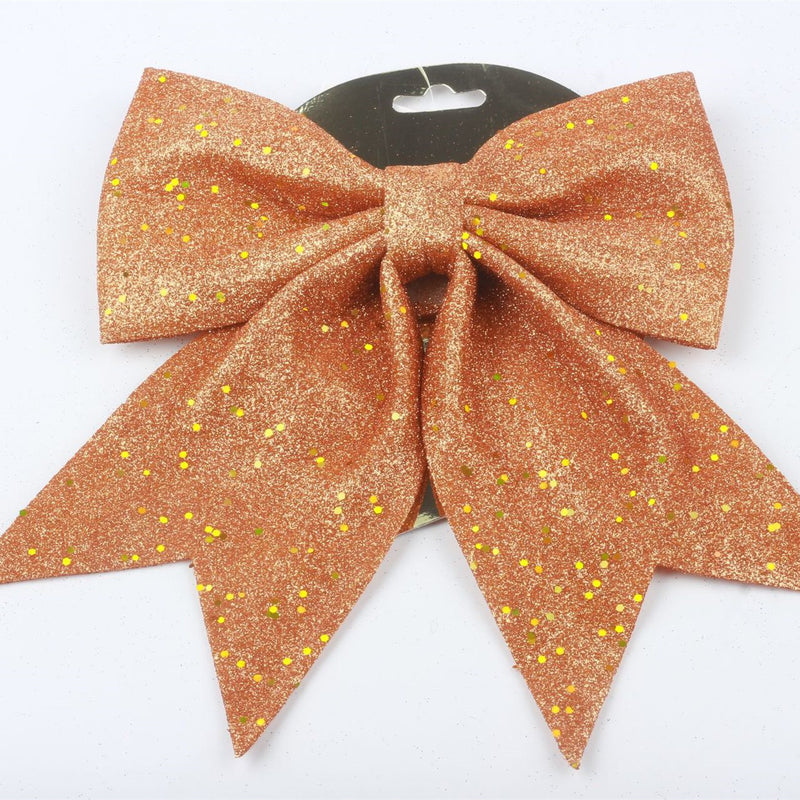 Bulk 2pcs Sequin Wreaths Bows Ties Xmas Decorative Bows Hanging Ornaments Wholesale