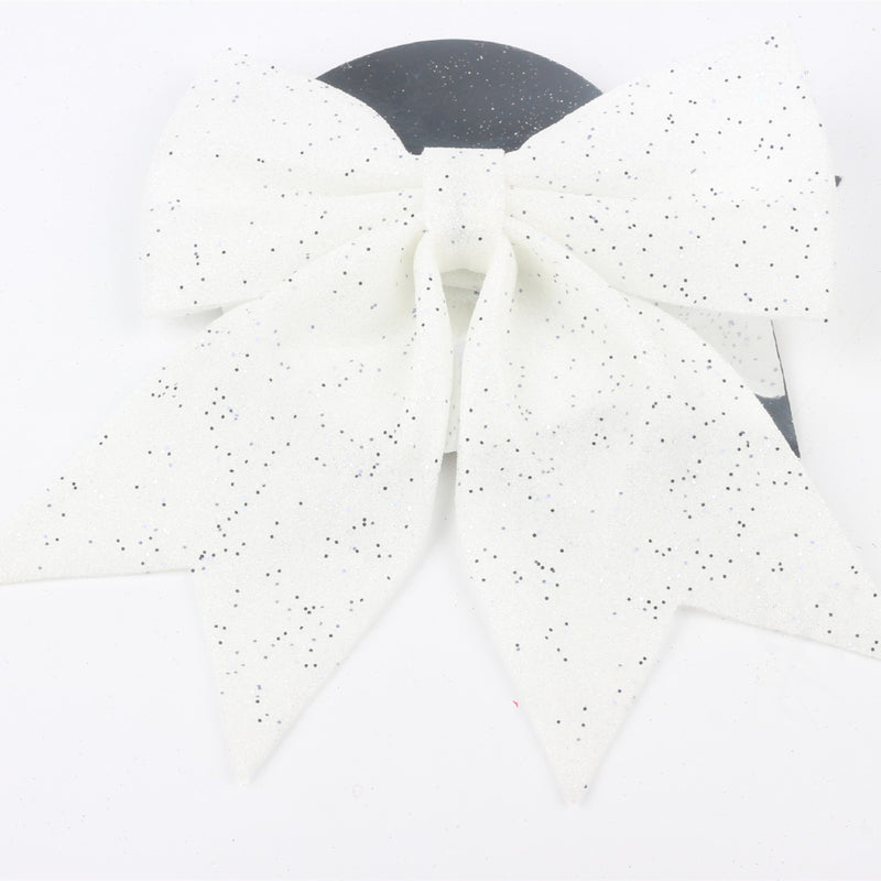 Bulk 2pcs Sequin Wreaths Bows Ties Xmas Decorative Bows Hanging Ornaments Wholesale