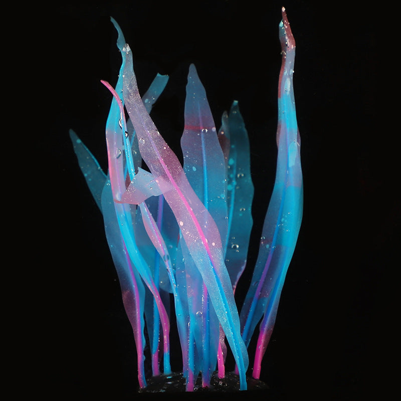 Decoraciones de plantas de algas de acuario brillantes de 9" 