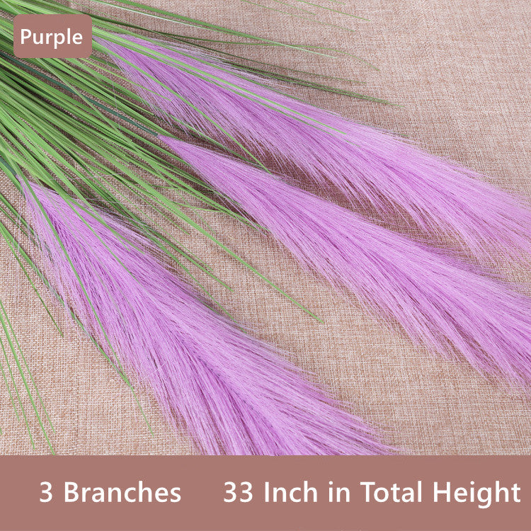 Bulk 33" Grass Artificial Plant Faux Reed Grass Fake Shrubs Outdoor Plant Pampas Wholesale