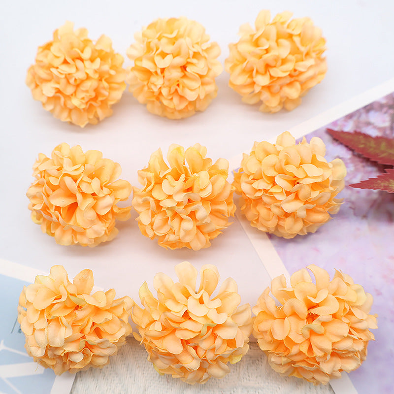 Bulk 10 piezas tamaño mini 1.7" cabezas de hortensia con tallos desmontables 