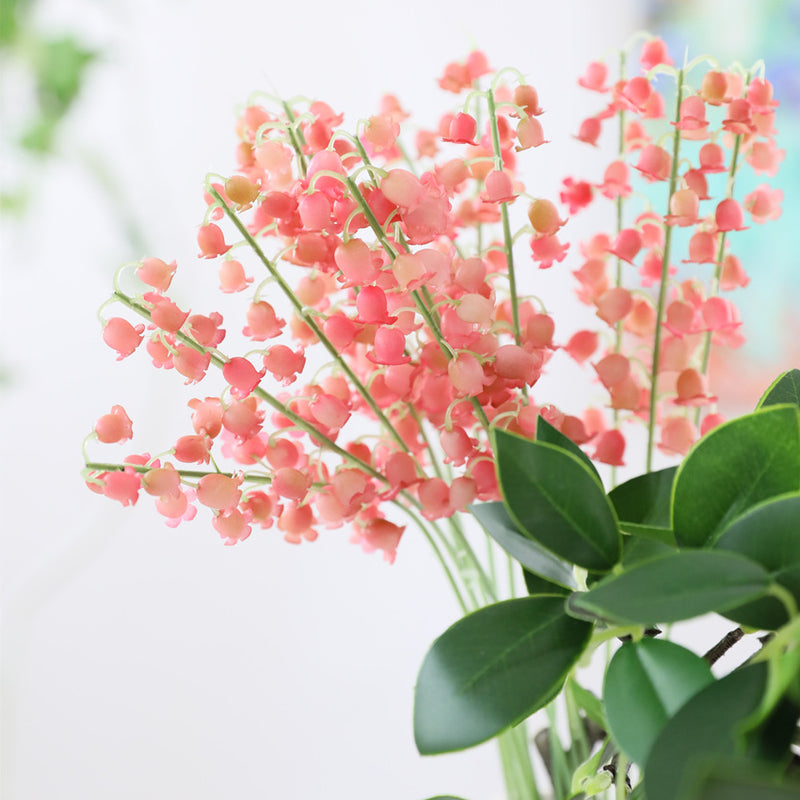 Bulk 7Pcs Artificial Lily of The Valley Flowers Real Touch Soft Flowers Centerpiece Wholesale