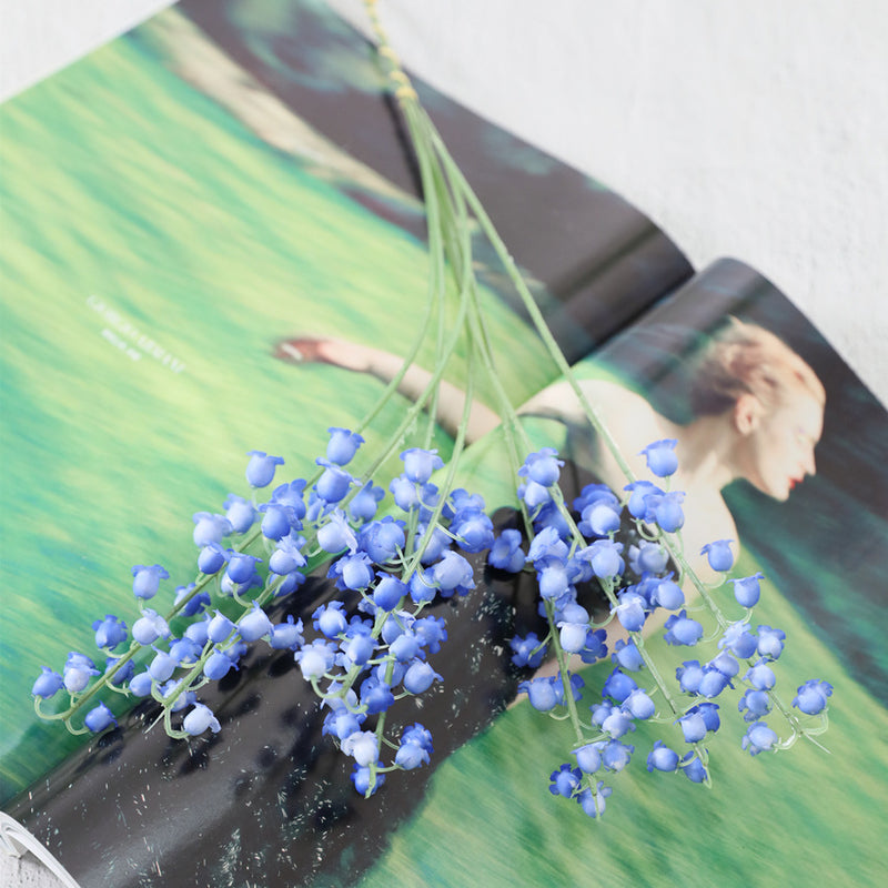 Bulk 7Pcs Artificial Lily of The Valley Flowers Real Touch Soft Flowers Centerpiece Wholesale