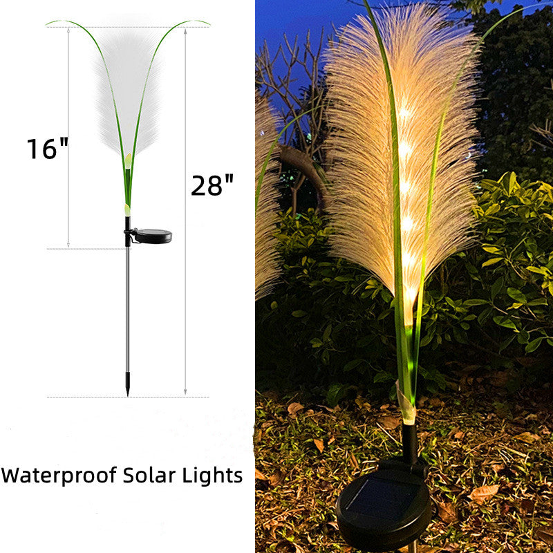 Bulk Exclusive Solar Powered Garden Lights Pampas Flowing Design Warm Lights Wholesale