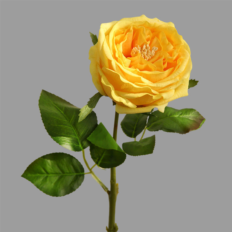 Tige de rose artificielle au toucher réaliste de 17,7 po en vrac, vente en gros