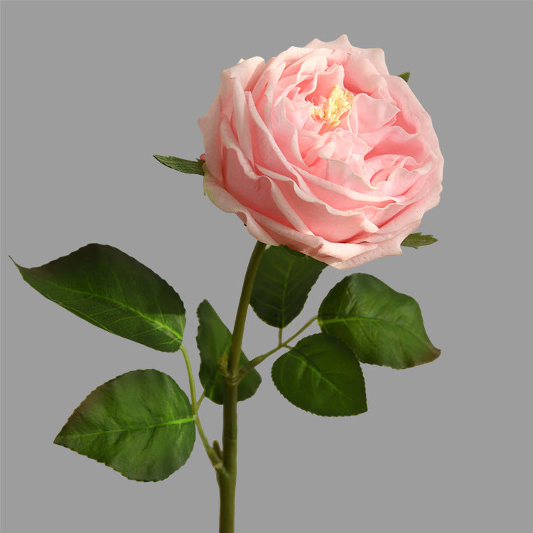 Tige de rose artificielle au toucher réaliste de 17,7 po en vrac, vente en gros