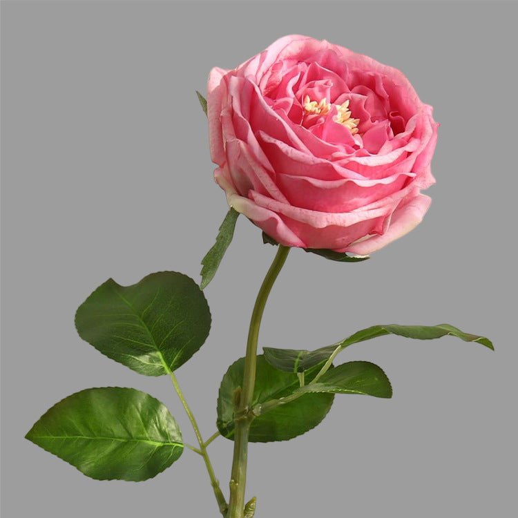 Tige de rose artificielle au toucher réaliste de 17,7 po en vrac, vente en gros