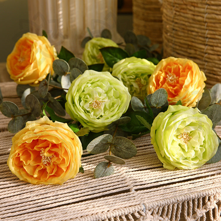 Tige de rose artificielle au toucher réaliste de 17,7 po en vrac, vente en gros