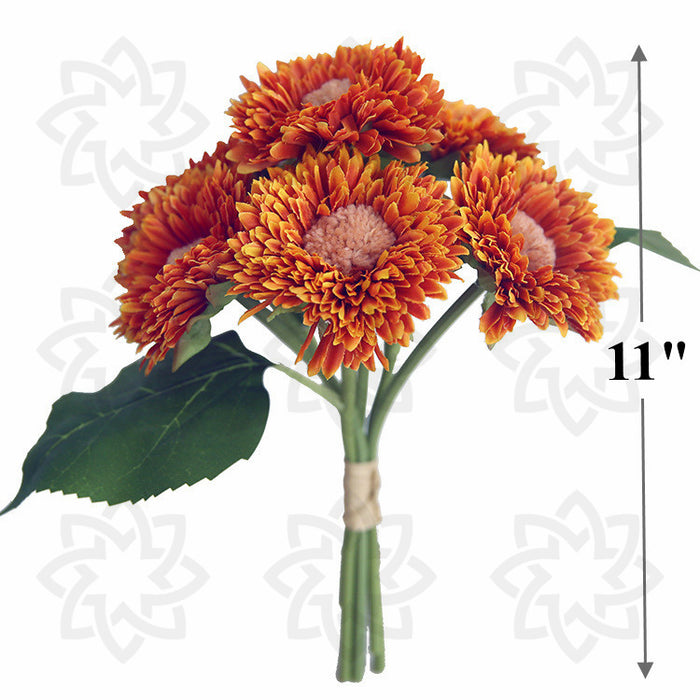 Bulk 11" Sunflower Bouquet Artificial Flower Arrangement Centerpieces Wholesale