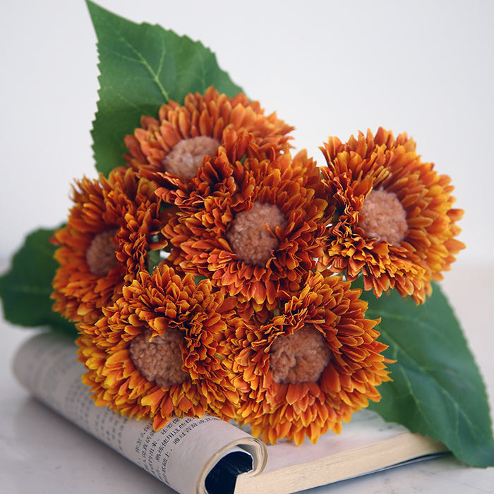 Bulk 11" Sunflower Bouquet Artificial Flower Arrangement Centerpieces Wholesale