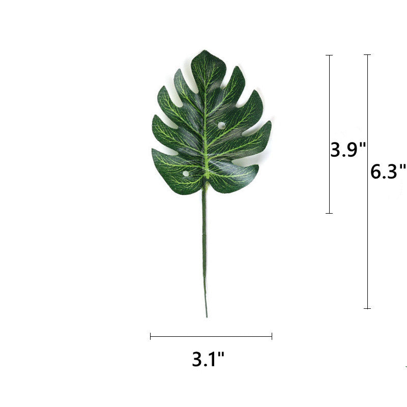 A granel, 10 Uds., palmeras tropicales, hojas de Monstera, jungla, playa, decoraciones de mesa temáticas, venta al por mayor 