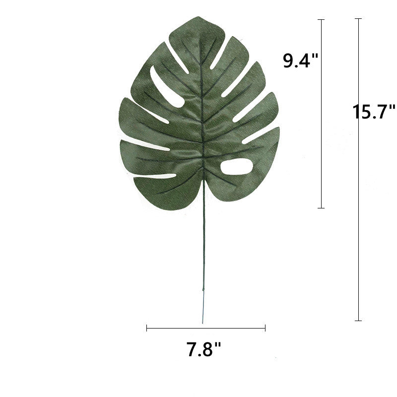 A granel, 10 Uds., palmeras tropicales, hojas de Monstera, jungla, playa, decoraciones de mesa temáticas, venta al por mayor 