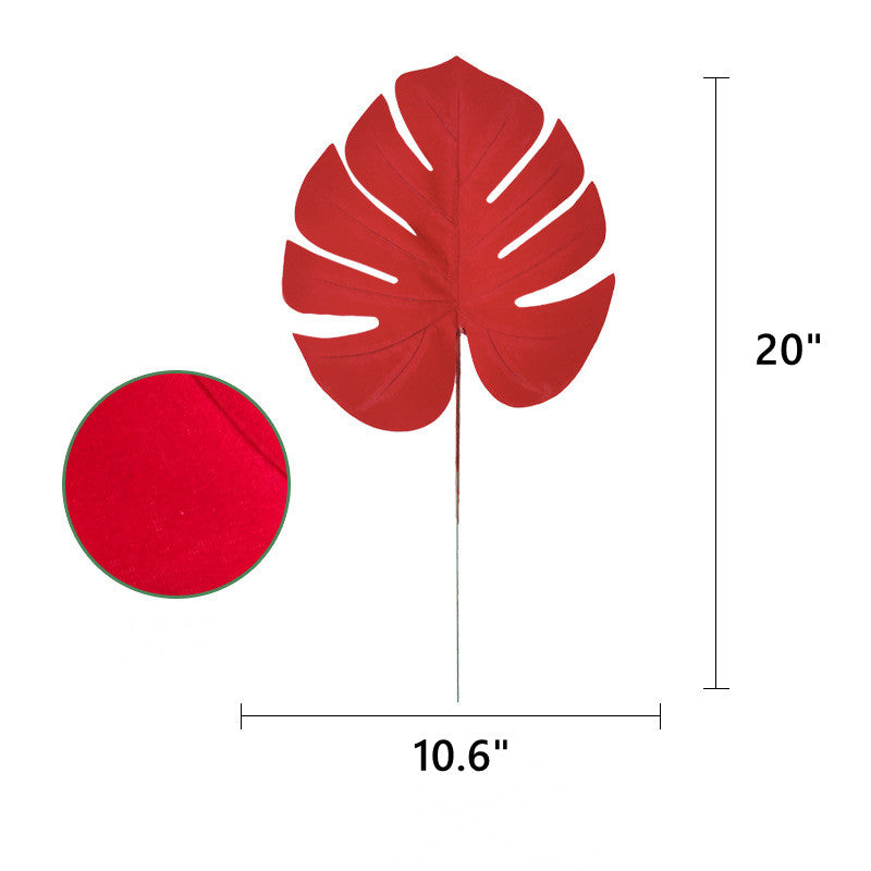 A granel, 10 Uds., palmeras tropicales, hojas de Monstera, jungla, playa, decoraciones de mesa temáticas, venta al por mayor 