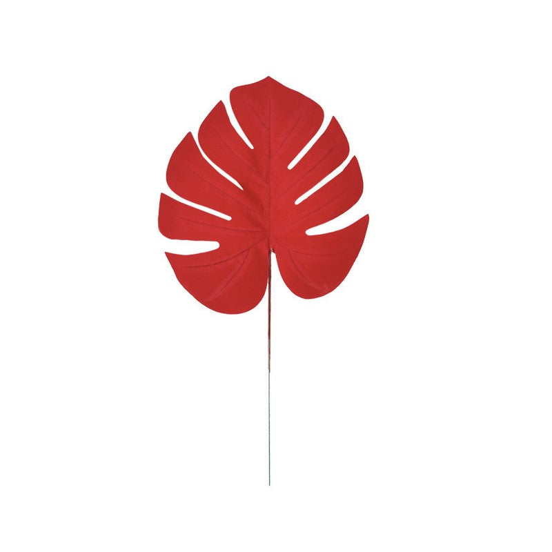 A granel, 10 Uds., palmeras tropicales, hojas de Monstera, jungla, playa, decoraciones de mesa temáticas, venta al por mayor 