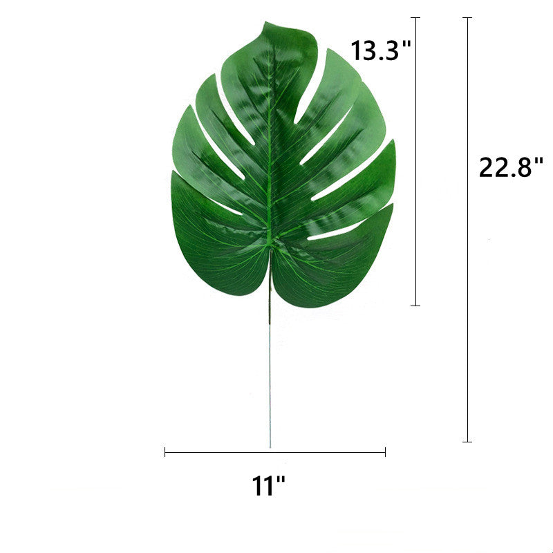 A granel, 10 Uds., palmeras tropicales, hojas de Monstera, jungla, playa, decoraciones de mesa temáticas, venta al por mayor 
