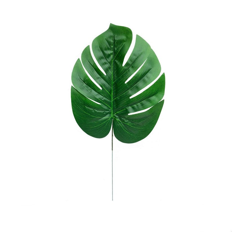 A granel, 10 Uds., palmeras tropicales, hojas de Monstera, jungla, playa, decoraciones de mesa temáticas, venta al por mayor 