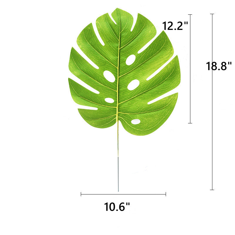 A granel, 10 Uds., palmeras tropicales, hojas de Monstera, jungla, playa, decoraciones de mesa temáticas, venta al por mayor 