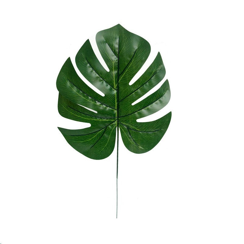 A granel, 10 Uds., palmeras tropicales, hojas de Monstera, jungla, playa, decoraciones de mesa temáticas, venta al por mayor 