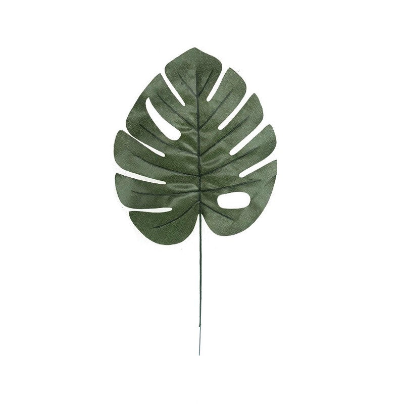 A granel, 10 Uds., palmeras tropicales, hojas de Monstera, jungla, playa, decoraciones de mesa temáticas, venta al por mayor 