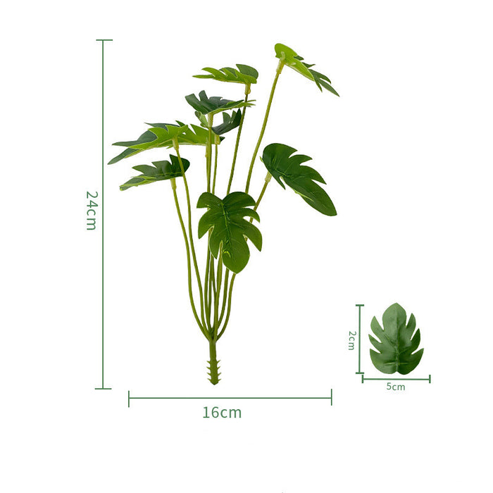 Planta de hojas de árbol de Monstera de palma Tropical a granel al aire libre resistente a los rayos UV al por mayor 