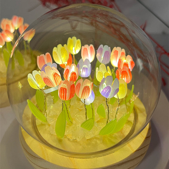 Regalos de tulipanes Led a granel para mujer, regalos ligeros de flores para ella, venta al por mayor