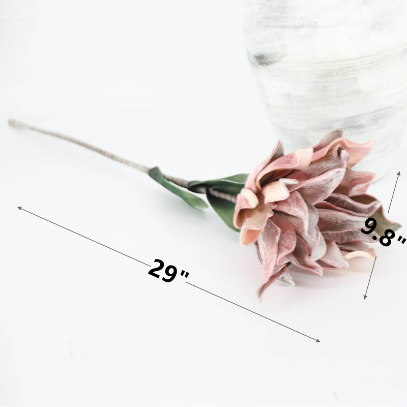 Tiges de magnolia en fleurs Wabi-Sabi 29" en vrac Fleurs artificielles au toucher réaliste Vente en gros