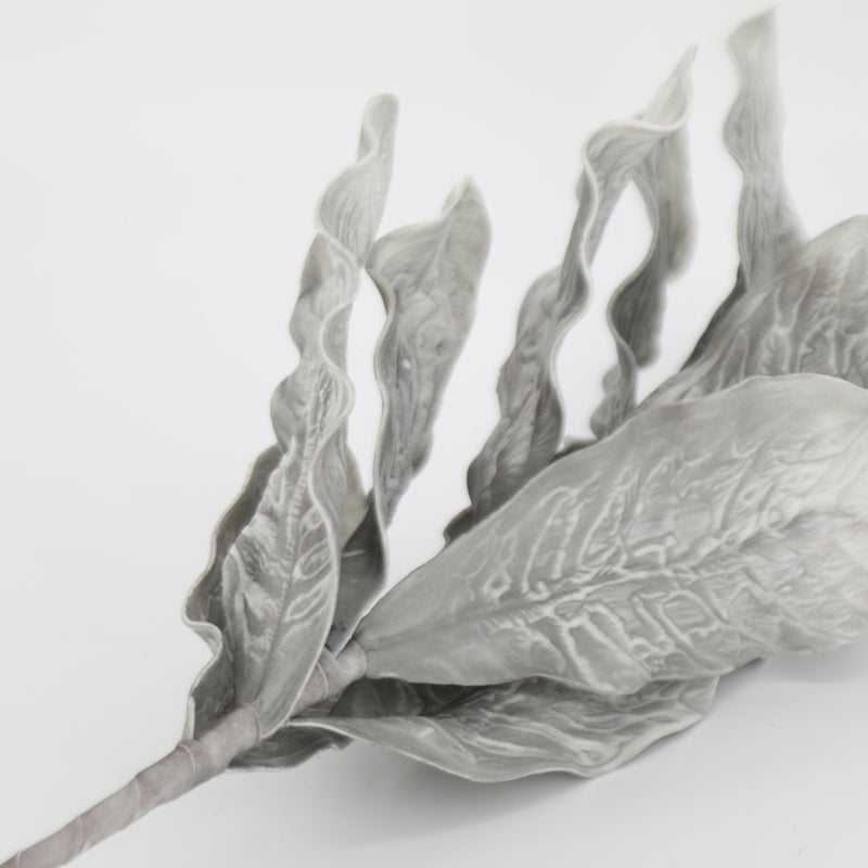 Bulk Wabi-Sabi 39" Lambs Ear Plant Spray Stem Silver Ragwort Foliage Stem Artificial Wholesale