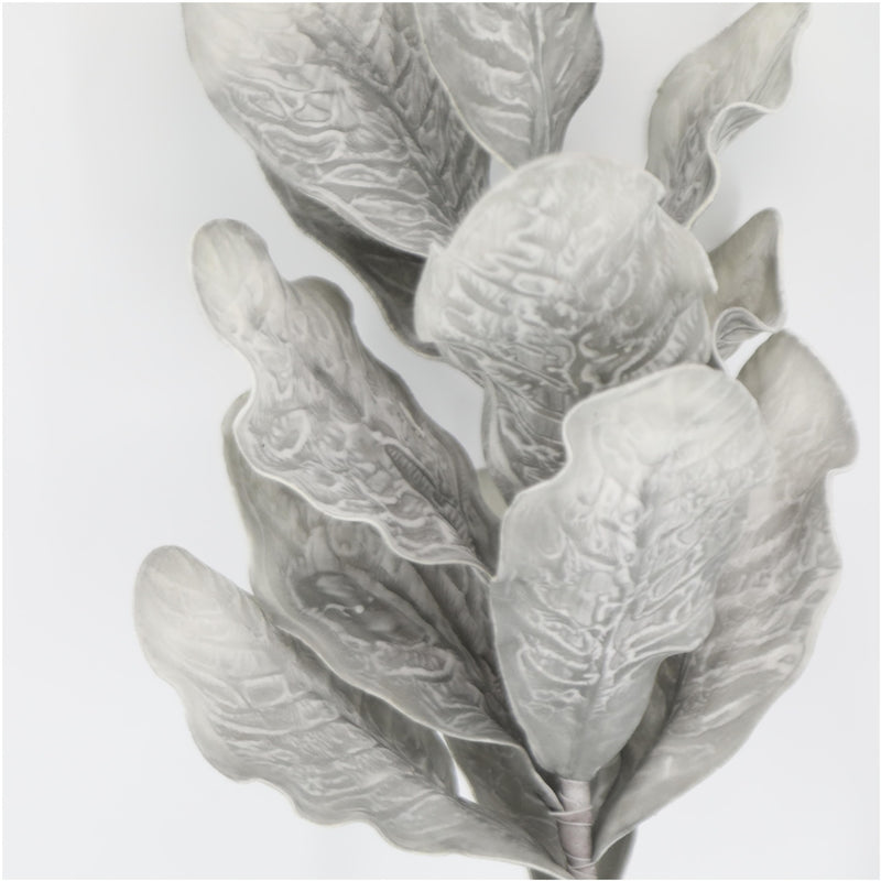 Bulk Wabi-Sabi 39" Lambs Ear Plant Spray Stem Silver Ragwort Foliage Stem Artificial Wholesale