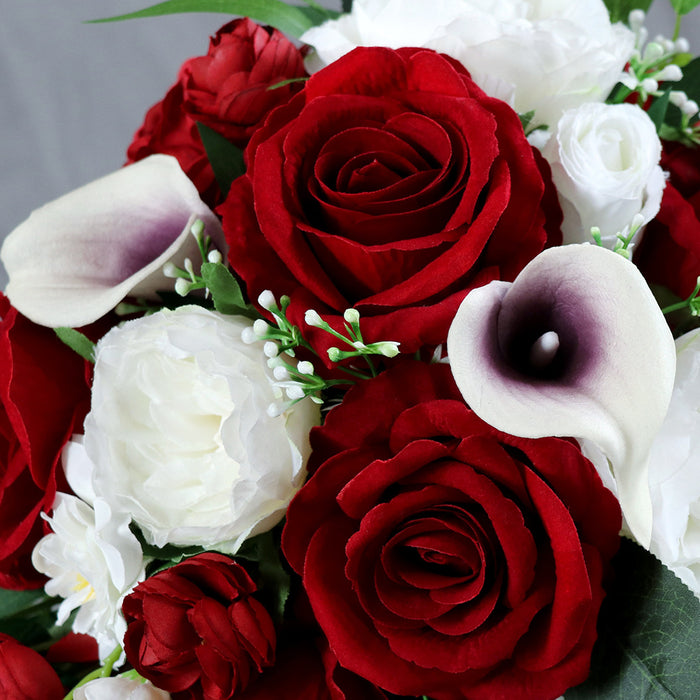 Ramos de rosas a granel Ramo de novia en cascada Ramos de boda al por mayor 