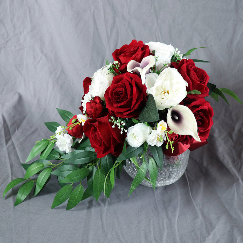 Bulk 9" Rose Bouquets Cascading Bridal Bouquet Wedding Bouquets Wholesale