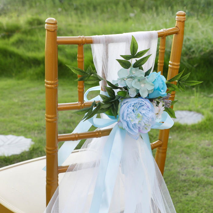 Bulk Wedding Ceremony Aisle Chair Back Floral Decoration Wholesale