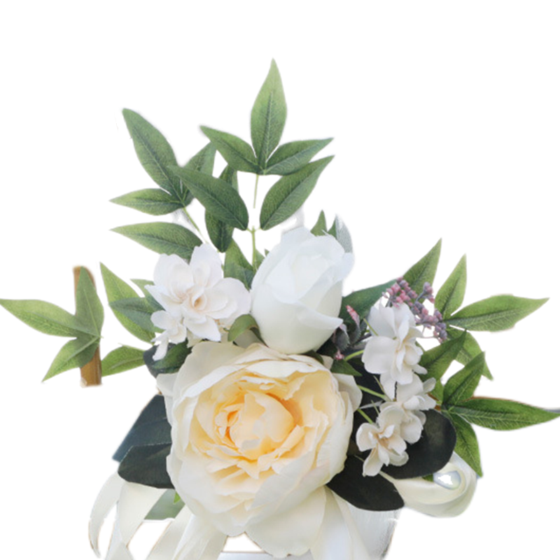 Décoration florale pour dossier de chaise de cérémonie de mariage en gros 