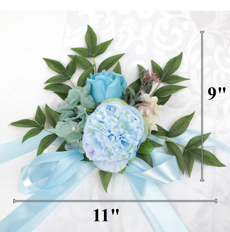 Décoration florale pour dossier de chaise de cérémonie de mariage en gros 