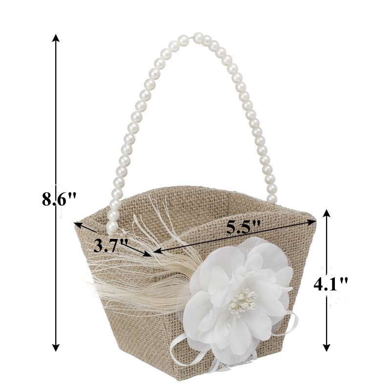 Bulk Girl Basket with Pearl Handle Wholesale