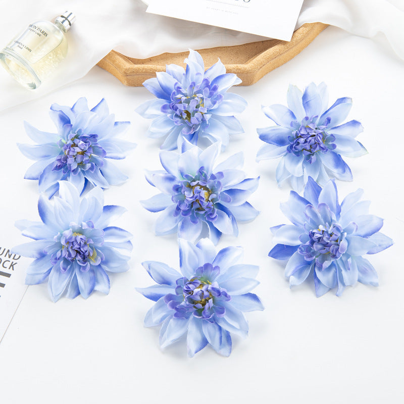 Bulk 25 Pcs 4" Dahlia Heads with Detachable Stems Artificial Flowers Wholesale