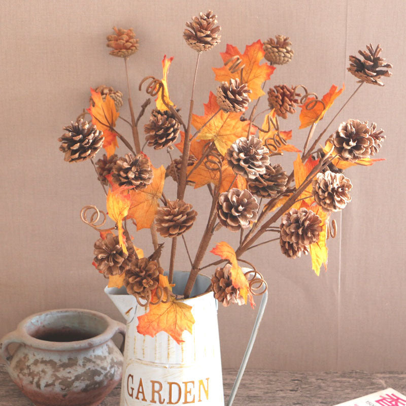 Décoration d'automne en brindille de pin d'érable artificiel en vrac 23 pouces en gros 