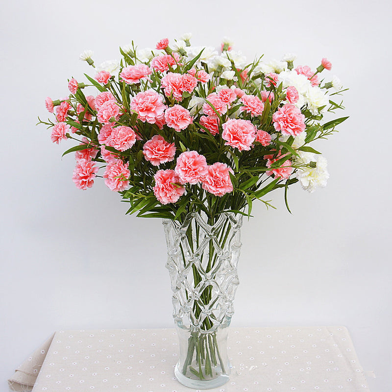 Tige de fleur d'œillet en vrac de 27 pouces Fleur artificielle en soie en gros 