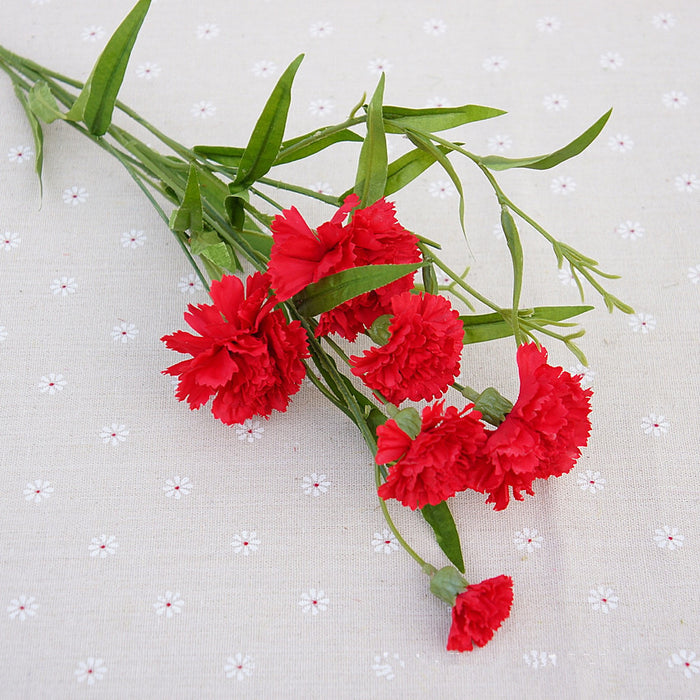Venta al por mayor de flor de seda artificial de tallo de flor de clavel de 27 "a granel 