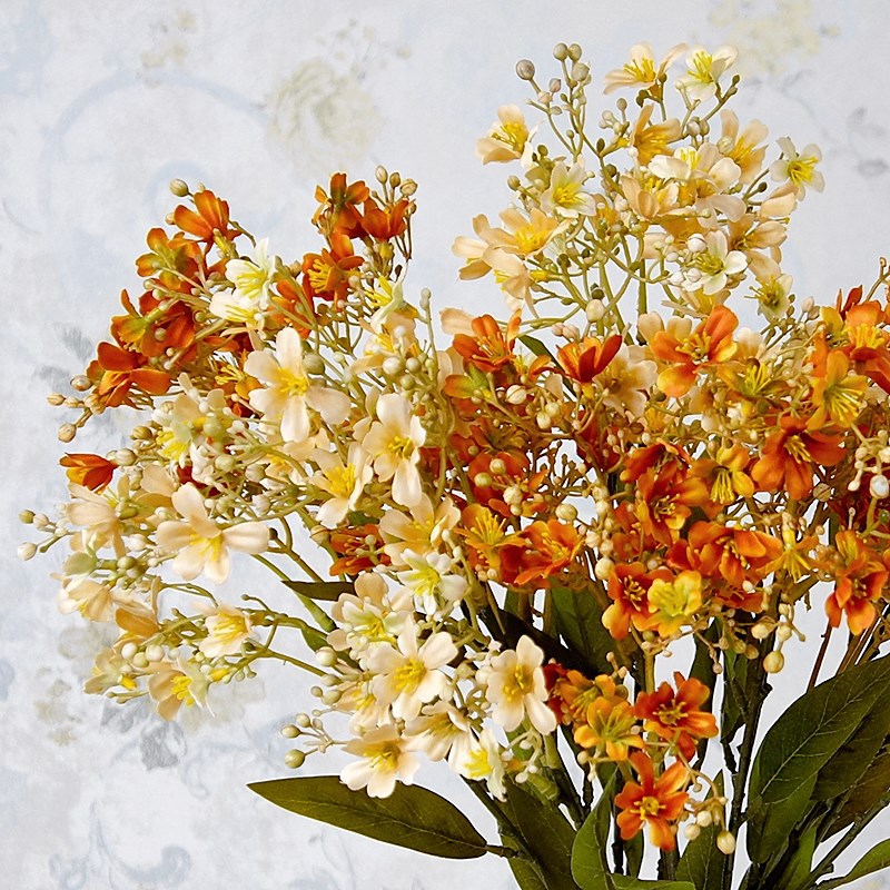 Daphné artificielle en vrac Odora rétro automne rustique cottage fleur d'automne avec tige de feuillage 27 pouces en gros 