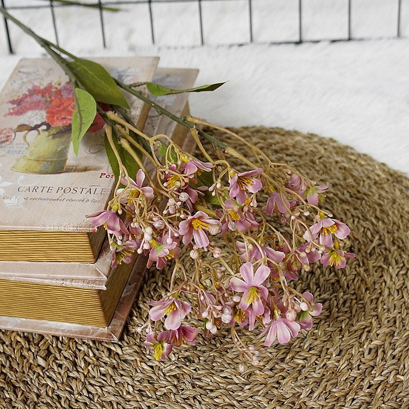 Daphné artificielle en vrac Odora rétro automne rustique cottage fleur d'automne avec tige de feuillage 27 pouces en gros 