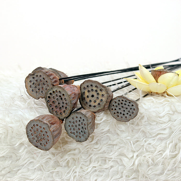 Bulk Artificial Dried Lotus Flower Pod Twig Seedpod Stem 23 Inch Wholesale