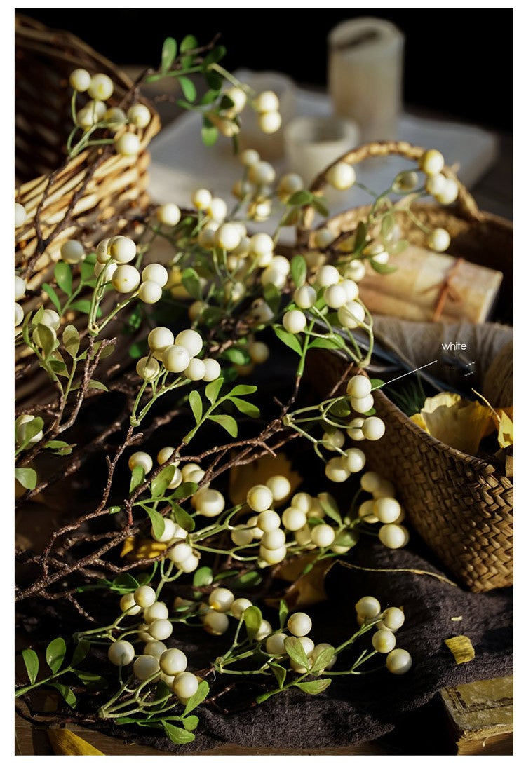 Branches de baies artificielles en vrac de 27 pouces pour arrangements floraux de Noël en gros