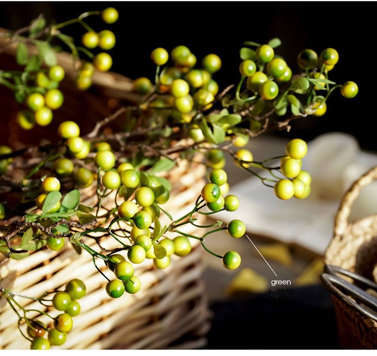 Branches de baies artificielles en vrac de 27 pouces pour arrangements floraux de Noël en gros