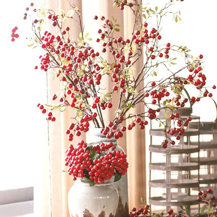 Bulk 27" Artificial Berries Branches Spray Christmas Floral Arrangements Wholesale
