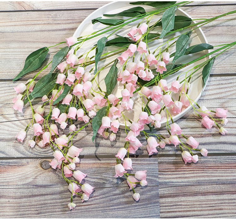Bulk 39" Lily of The Valley Hanging Orchid Long Stem Silk Flowers Artificial Wholesale