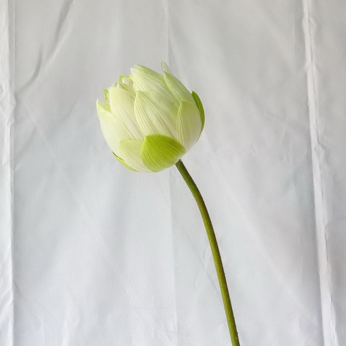 Venta al por mayor artificial de la flor de seda del tallo del lirio del brote del loto de 28" a granel 